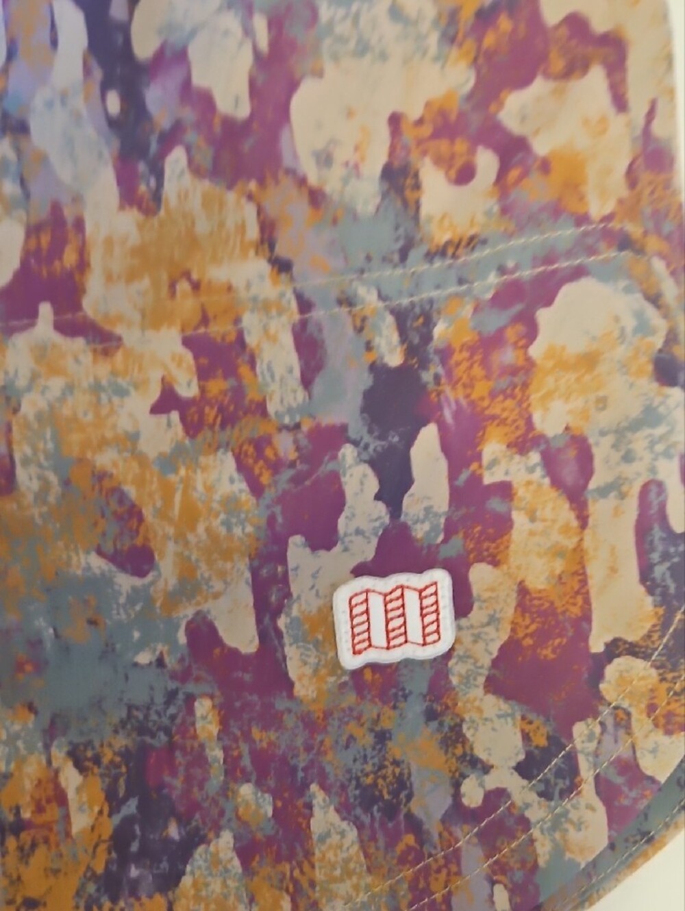 Topo Designs Purple Tan Blue Camo Trail Shorts - Picture 4 of 6